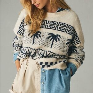 Sundry Palm Fair Isle Sweater